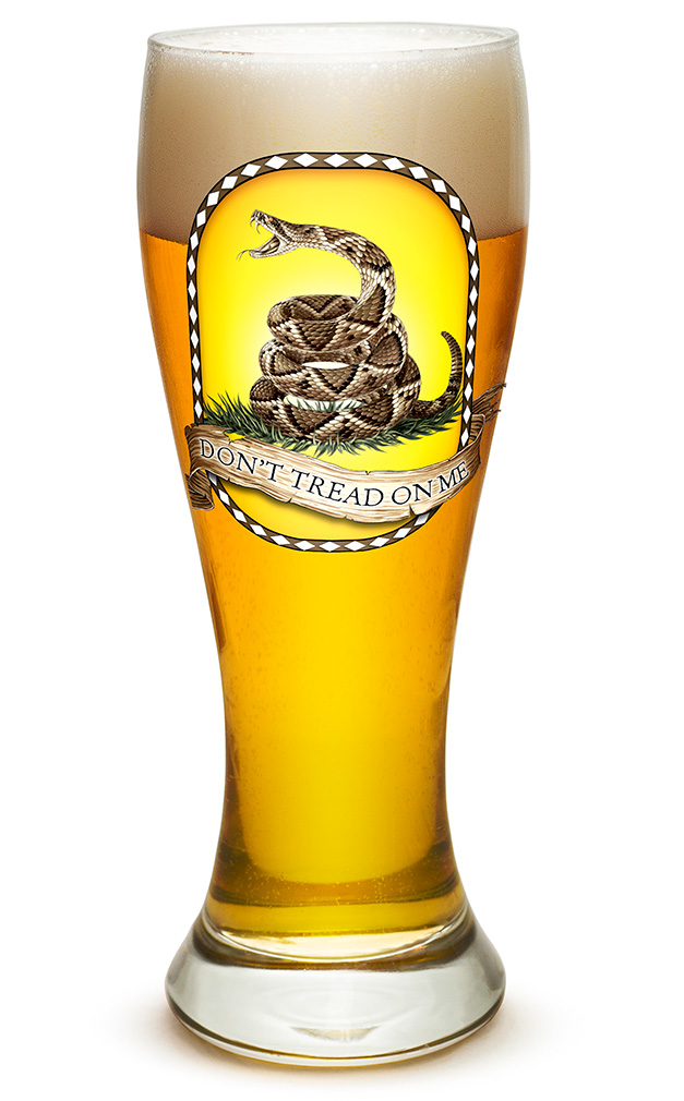 GLASSWARE-PILSNER-Don't Tread On Me 23oz